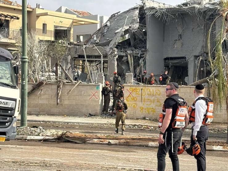 זירת הפגיעה בנס ציונה