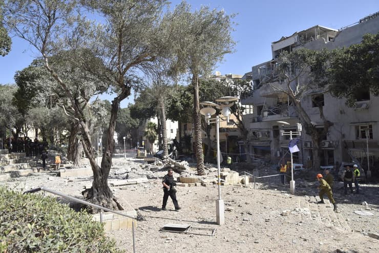 זירת הפגיעה בחיפה