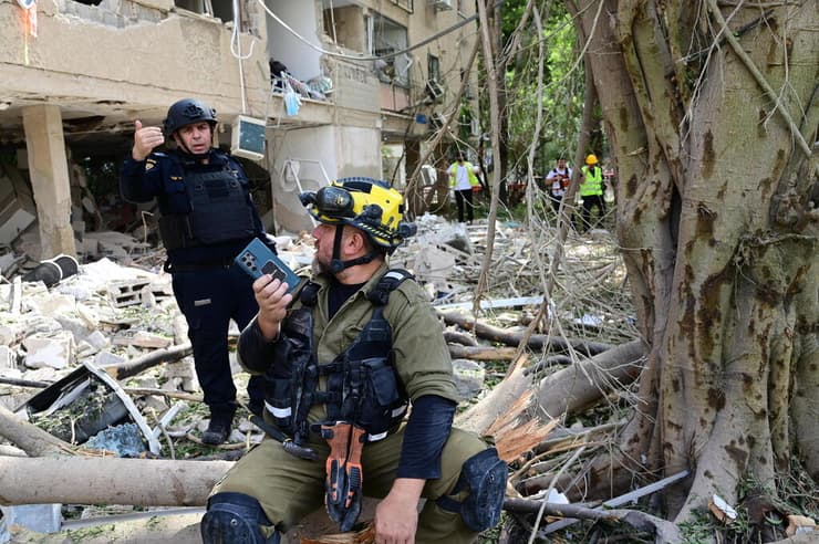 זירת הפגיעה בתל אביב