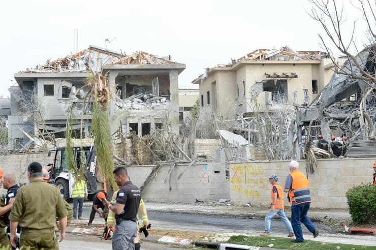 זירת הפגיעה בנס ציונה