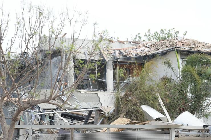 זירת הפגיעה בנס ציונה