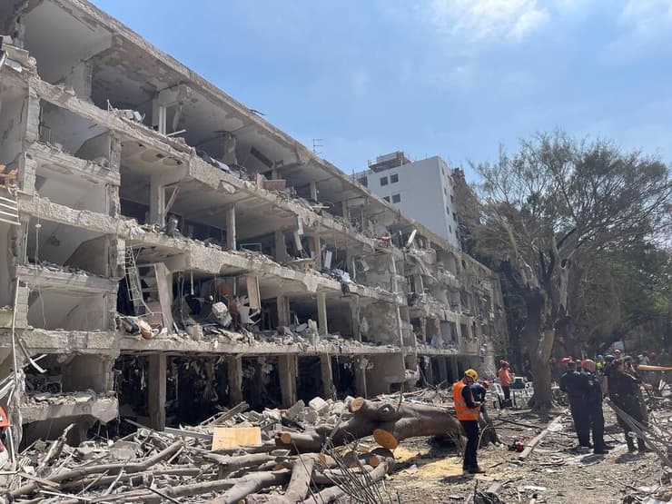 זירת הפגיעה בתל אביב