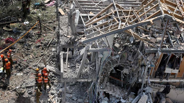 זירת הפגיעה בתל אביב