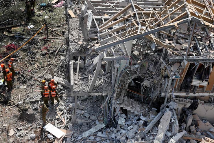 זירת הפגיעה בתל אביב