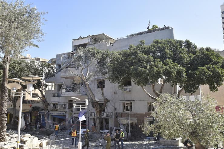 זירת הפגיעה בחיפה