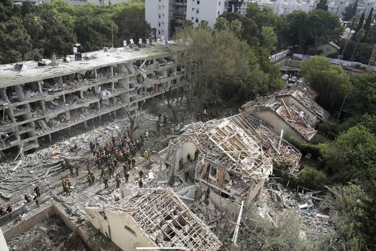 זירת הפגיעה בתל אביב