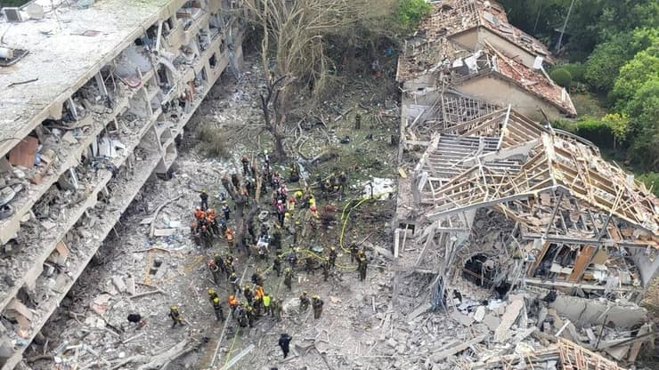 זירת הפגיעה בתל אביב