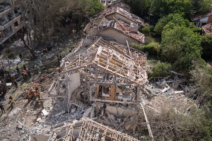 זירת הפגיעה בתל אביב