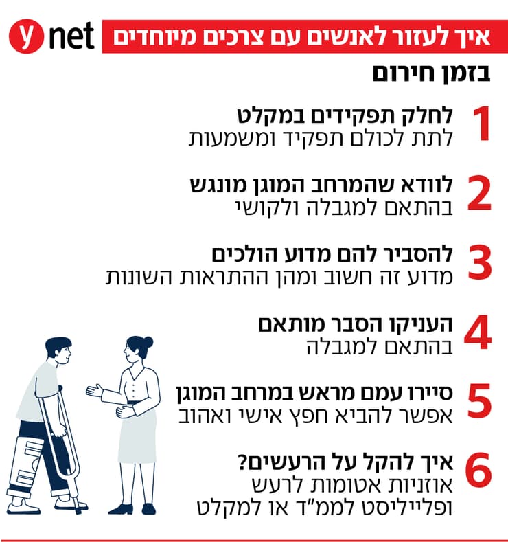 איך לתמוך באנשים עם צרכים מיוחדים במלחמה