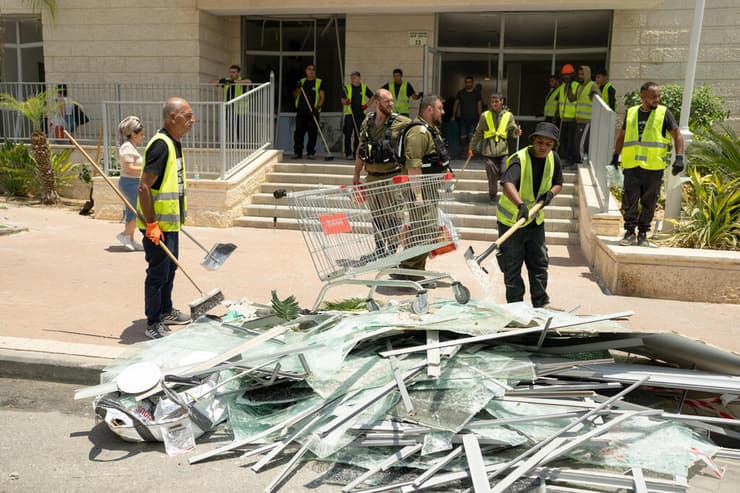 הריסות בזירת הנפילה בבאר שבע