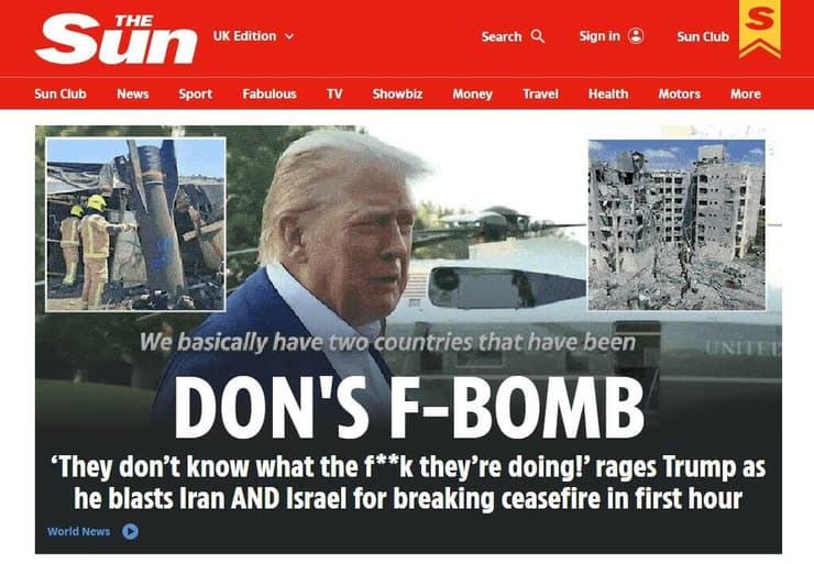 סיקור כלי תקשורת בעולם אחרי הביקורת של טראמפ על ישראל