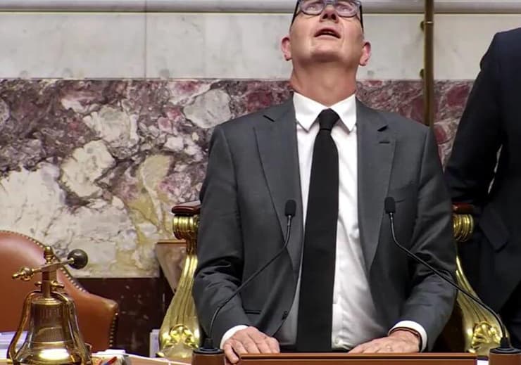 צרפת סערה דליפה גג פרלמנט