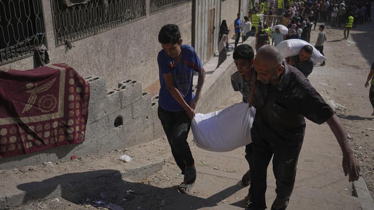 חלוקת סיוע הומניטרי בצפון הרצועה