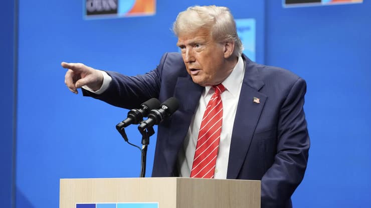 הרשת הציגה קטעים ערוכים מנאומו של נשיא ארה"ב. דונלד טראמפ (צילום: AP/Markus Schreiber) דונלד טראמפ