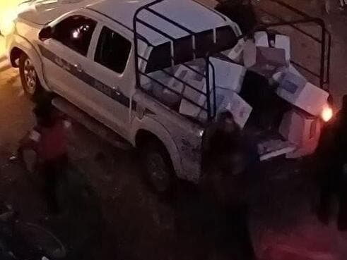 מעצר של משאית סיוע על ידי אנשי חמאס