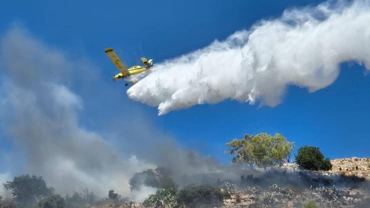 שריפה פרצה בשטח פתוח בחיפה