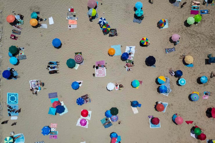 גל חום אירופה פורטוגל אלמאדה ליד ליסבון