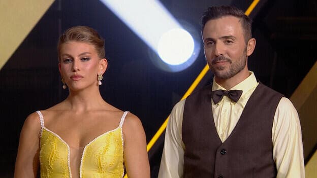 "הטלוויזיה השתנתה". חיים פרשטיין וטיילור מלכוב ב"רוקדים עם כוכבים" (צילום מסך, באדיבות קשת 12) חיים פרשטיין וטיילור מלכוב ב"רוקדים עם כוכבים"