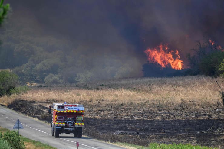 גל חום אירופה דרום צרפת שריפה