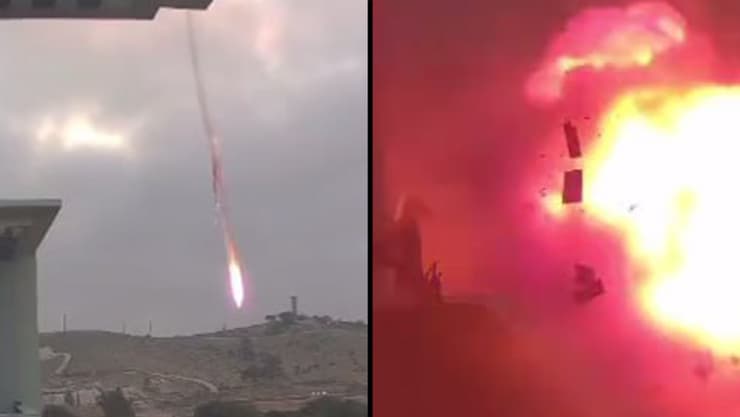 תיעוד מרגע פגיעת הטיל האריאני בבאר שבע