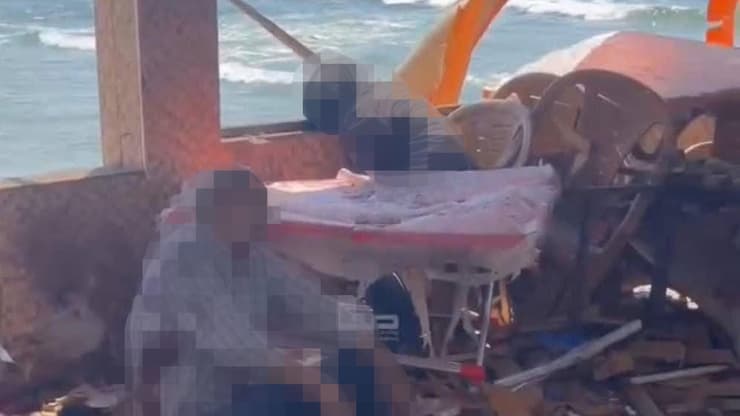 בית קפה שהותקף בעזה, לטענת הפלסטינים