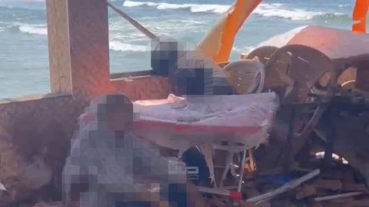 בית קפה שהותקף בעזה, לטענת הפלסטינים