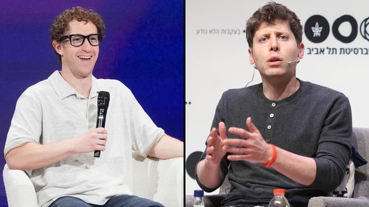 מנכ"ל OpenAI, סם אלטמן (ימין), ומנכ"ל מטא, מארק צוקרברג. המודלים של החברות הראו הטיות בעייתיות (צילום: Jeff Chiu/AP, אביגיל עוזי) מנכ"ל OpenAI, סם אלטמן (ימין), ומנכ"ל מטא, מארק צוקרברג. המודלים של החברות הראו הטיות בעייתיות