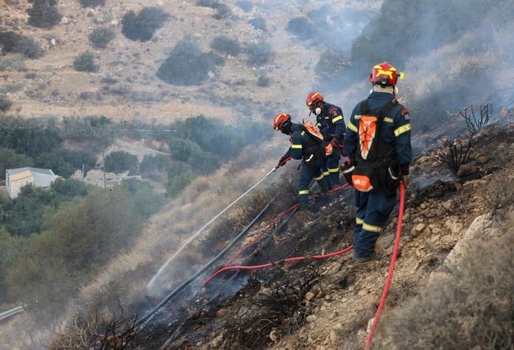 שריפה באי כרתים יוון