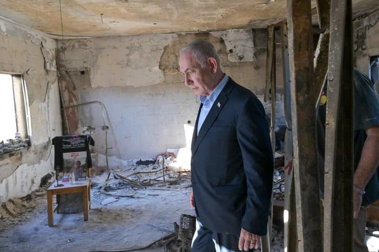 ראש ממשלה בנימין נתניהו בביקור בקיבוץ ניר עוז