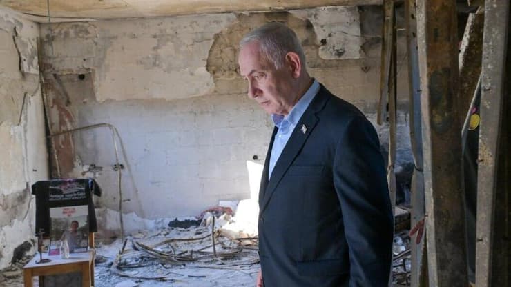 ראש ממשלה בנימין נתניהו בביקור בקיבוץ ניר עוז