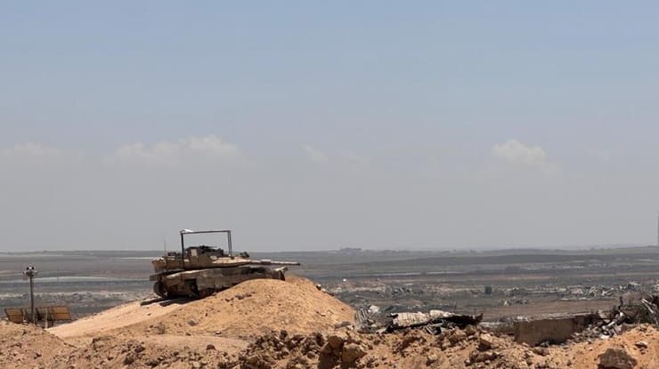 הרכס שמשקיף על הרצועה. חיץ טבעי בין צפון ומרכז הרצועה לבין יישובי העוטף (צילום: רון בן ישי) רון בן ישי ברצועת עזה