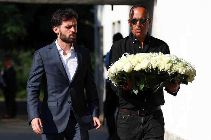 ברננדו סילבה בלוויה של דיוגו ז'וטה