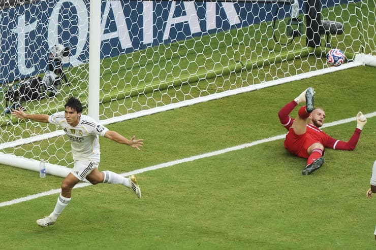 לא מפסיק לכבוש בגביע העולם למועדונים. גרסיה (צילום: AP Photo/Marta Lavandier) גרסיה