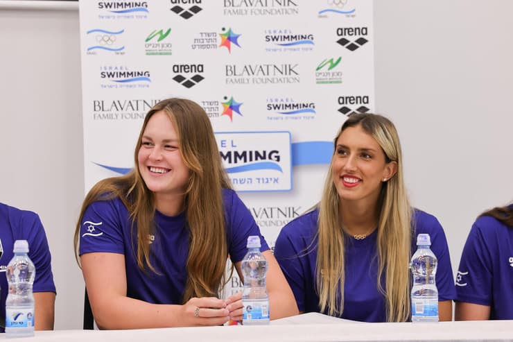 מסיבת עיתונאים איגוד השחייה אריאל נשיא אנסטסיה גורבנקו