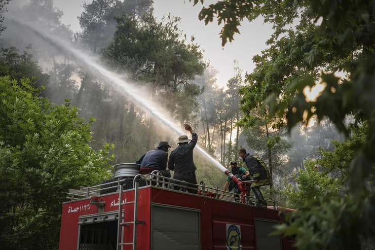 צילום: AP Photo/Ghaith Alsayed שריפה לטקיה סוריה
