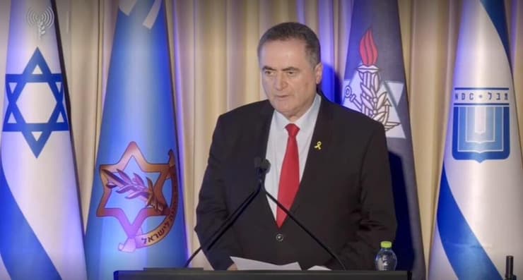 "מדיניות האכיפה בלבנון מוכיחה את עצמה". כ"ץ (צילום:דובר צה"ל ) שר הביטחון ישראל כ"ץ בטקס סיום המכללה לביטחון לאומי