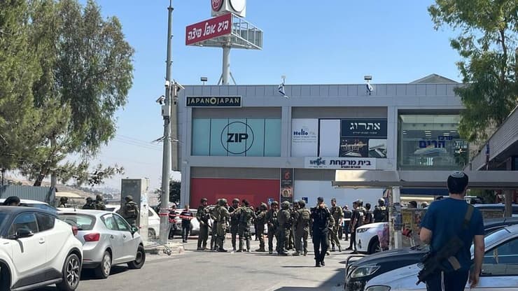 זירת הפיגוע בגוש עציון