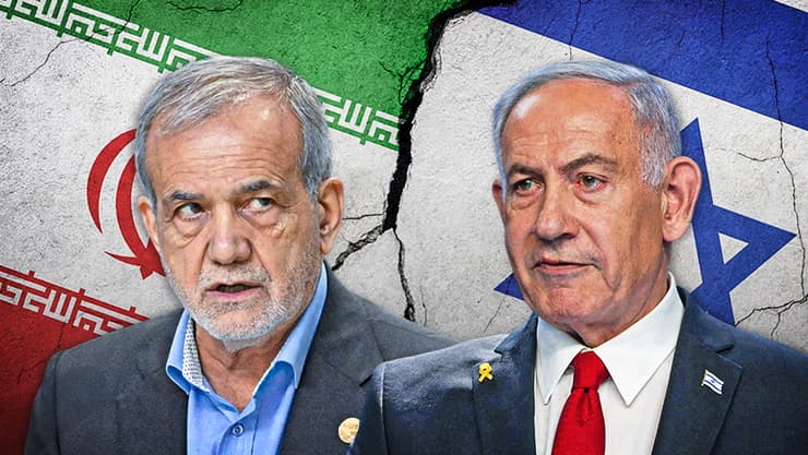 נתניהו ופזשכיאן. נשיא איראן נגד "אלה שטוענים לחמלה" (צילום: shutterstock, REUTERS/Ronen Zvulun, Alexander NEMENOV/POOL/AFP) נתניהו ופזשכיאן. נשיא איראן נגד "אלה שטוענים לחמלה"