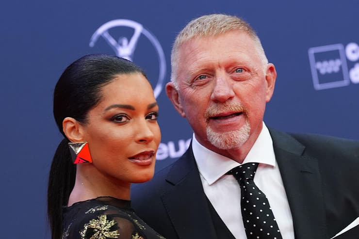 בוריס בקר עם אשתו ליליאן די קרבאליו 