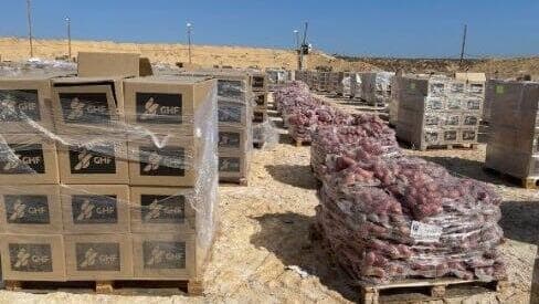 חלוקת סיוע הומניטרי בעזה