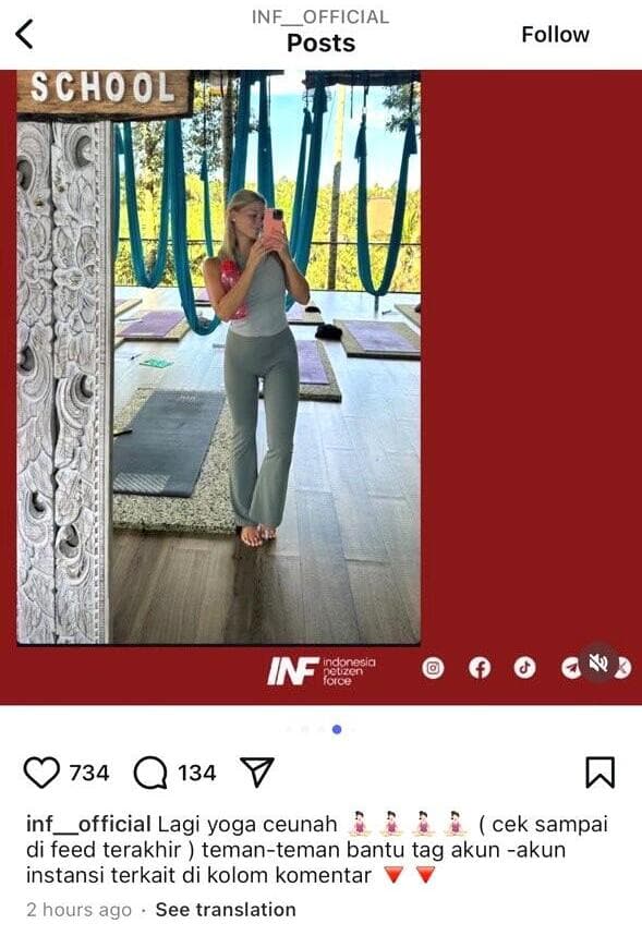 פוסטים נגד מטיילים ישראלים באינדונזיה