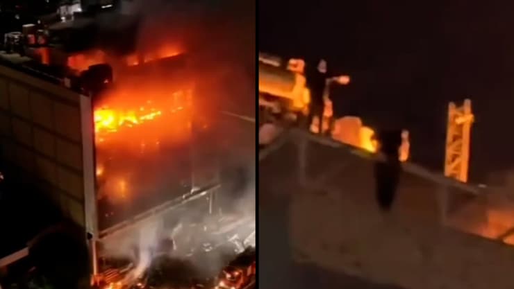 שריפה קניון עיראק בעיר אל-קות