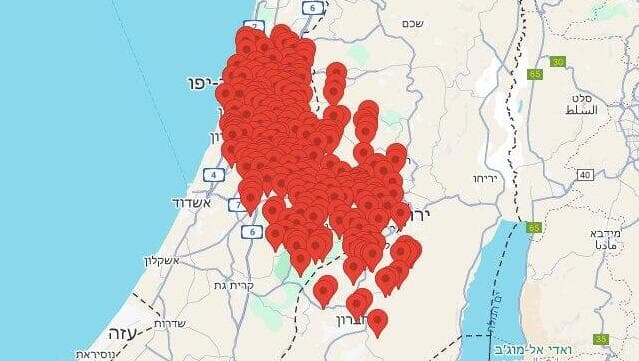  צבע אדום בעקבות שיגור מתימן