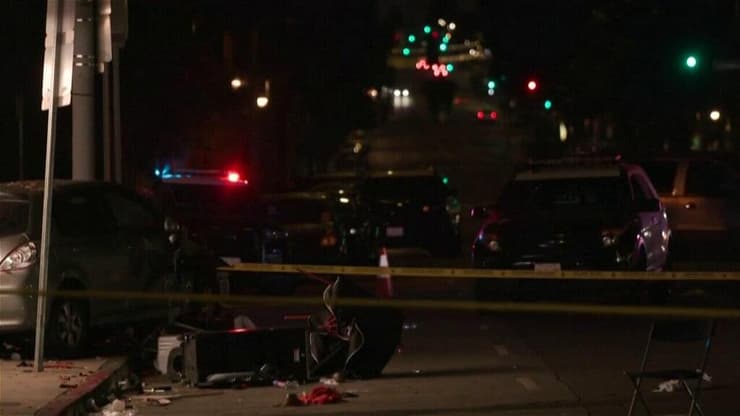 הזירה בהוליווד שבה נפצעו כ-28 אנשים מדריסה