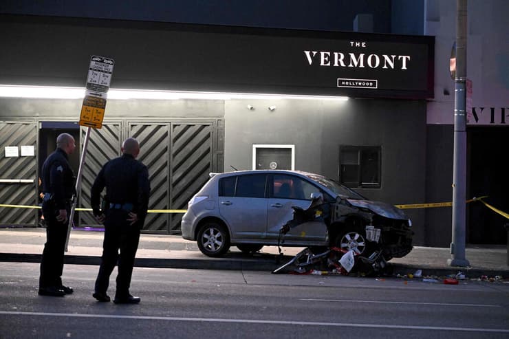 זירת דריסה מחוץ ל מועדון באזור הוליווד לוס אנג'לס ארה"ב