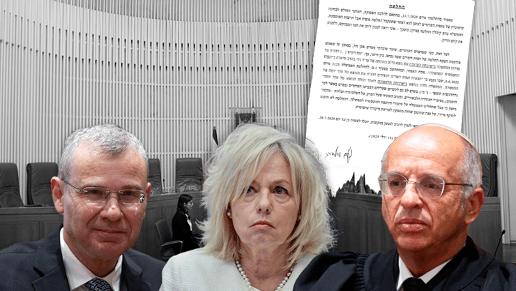 במוקד: הדחת היועמ"שית. סולברג, בהרב-מיארה ולוין (צילום: אלכס קולומויסקי, שריה דיאמנט פול הארץ, שאול גולן, רפי קוץ) במוקד: הדחת היועמ"שית. סולברג, בהרב-מיארה ולוין