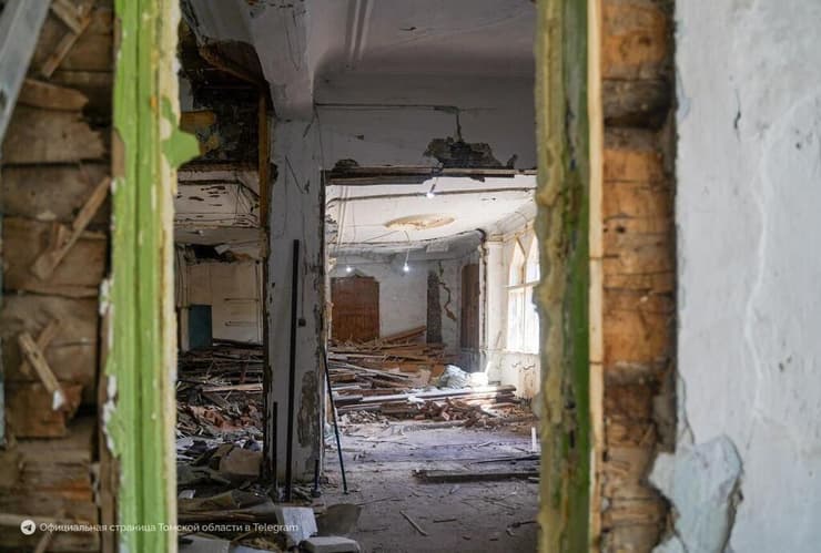 המבנה העתיק ישופץ (צילום: בית חב"ד טומסק - סיביר) המבנה העתיק ישופץ