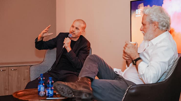 ארי פולמן ונדב לפיד בפסטיבל ירושלים