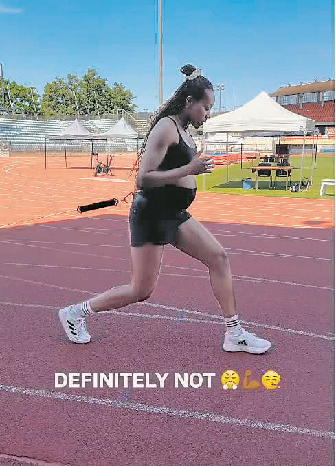 אצ'ו־ז'אקייה במהלך אימון (צילום: מתוך האינסטגרם) שרה אצ'ו־ז'אקייה