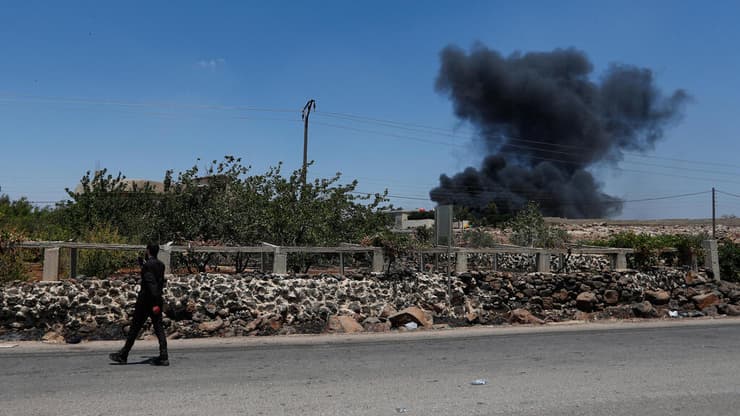 עשן מיתמר מפאתי העיר א-סווידא